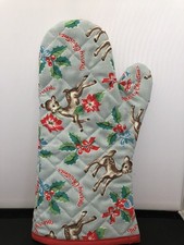 Cath Kidston Oven Glove Mitt Christmas vintage design   HOLLY DEER