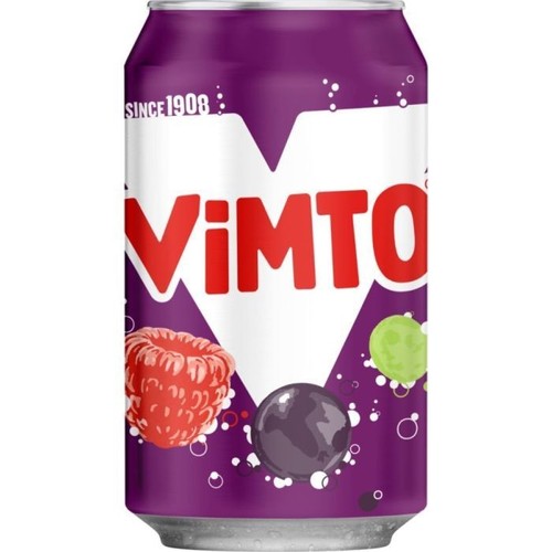 Vimto original soft drink can - vimto,