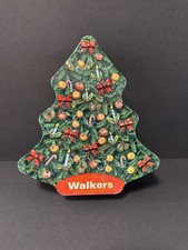Walkers Shortbread Biscuit Tin Christmas Tree Shape Vintage 