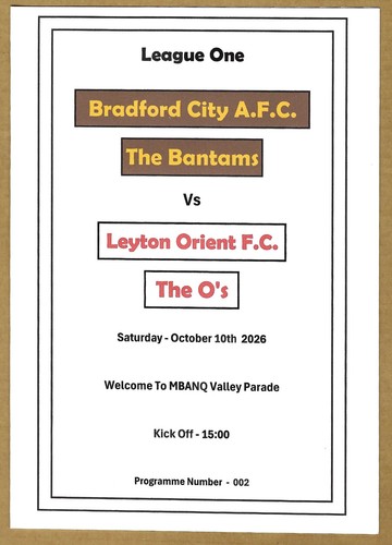Bradford city leyton - bradford,