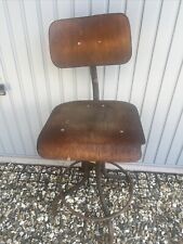 Vintage Adjustable Industrial Machinist Factory Chair Stool
