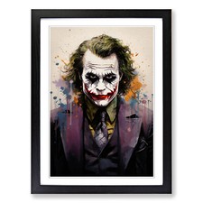 Joker Conceptual Framed Canvas Wall Art Print Poster Picture, Home Decor