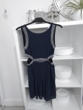 Gorgeous Fitted  Beaded Occasion/ Xmas Party Dress Size 6