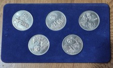 Set of 5 Queen Elizabeth II Silver Jubilee Medals - Key Events of Her Reign