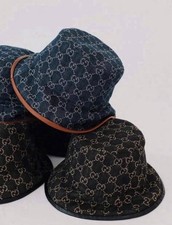Gucci Gg  Denim Bucket Hat New