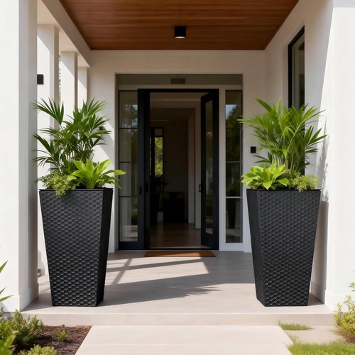 Outdoor black metal garden - black,