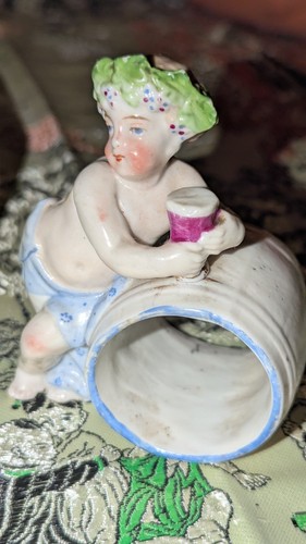 Vintage porcelain cherub - porcelain,