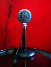 Vintage RARE 1930's American model C-9 crystal microphone w period Astatic stand