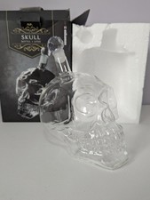 Empty Skull Head Glass Bottle