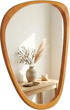 Asymmetrical Solid Wood Mirror