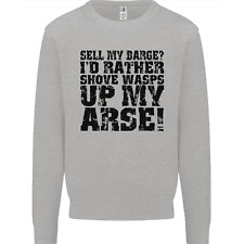 Sell My Barge? Long Narrow Boat Speedboat Mens Sweatshirt Jumper