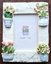 Springtime Tulips 3D Floral Photo Frame, Narcissus, Lilies, Pansies, Spring