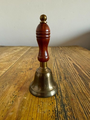 Vintage brass wood hand - wood,