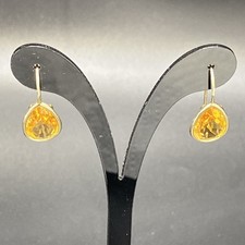 10ct Gold And Citrine Earrings 