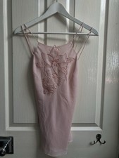 Zara Women's Cami Top With Flower Detail, Light Pink, Size EU Large