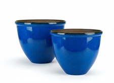 Set of 2 Blue 30cm Glazed