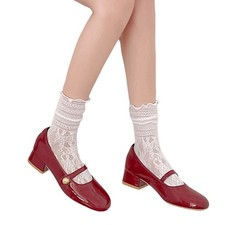 Ruffle Frilly Crew Socks Sheer