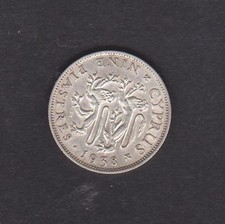 1938 Cyprus Silver .925  Nine