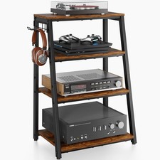 4-Tier Speaker Rack Stand,Record Player,DVD Player,Game Console,Cable Box Stand