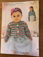 Sirdar Snuggly Smiley Stripes DK -Pattern 1445- Girl's Jacket - Birth to 7 Years