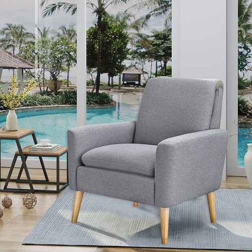 Linen modern armchair - modern,
