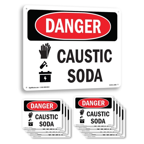 Caustic soda osha danger - osha, sign