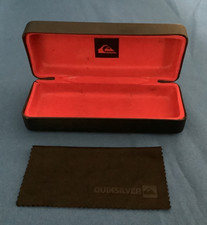 Quicksilver Black Glasses / Sunglasses Case Red Interior.