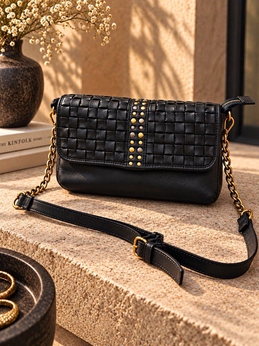 Marta ponti black woven - black,