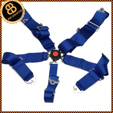 Blue 5 Point Racing Harness Quick Release Camlock Latch Clip Fitting + Eyelets