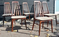 Six Danish 60s 'EVA' Model Rosewood dining chairs by Niels Koefoed for Hornslet