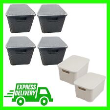 Cream & Grey Rattan Effect