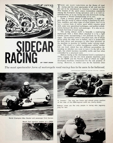 1963 sidecar motorcycle - motorcycle, road