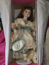 Rare The Leonardo Collection Elite Range Porcelain Doll Rebecca With Dog