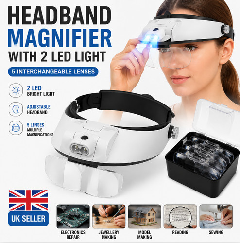 Led magnifying glass headset - 2,