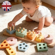 Wooden Shape Sorter Toy for