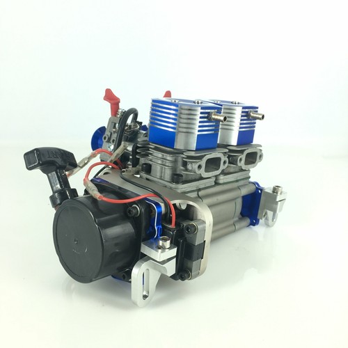 52cc inline twin - left, side