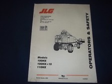JLG 100X 100HX+10 MANLIFT OPERATOR OPERATION MANUAL BOOK