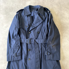 Defence Logistics Trench Coat Mens 44 Military Lined Over Jacket, Navy