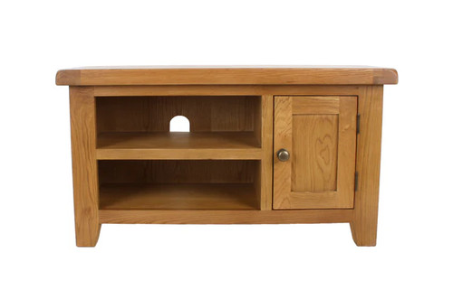 Small oak unit solid - tv,