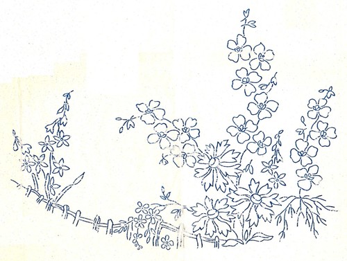 Vintage embroidery transfer - embroidery,