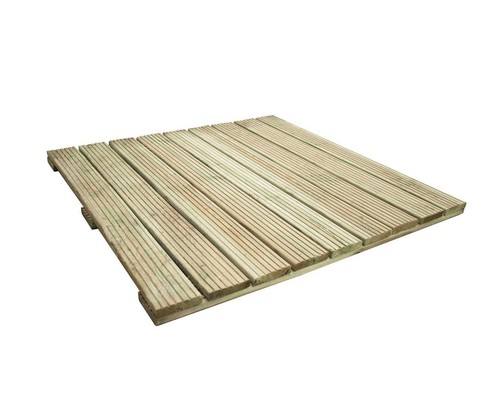 Wooden garden decking - garden, tiles