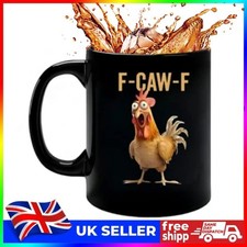 F-Caw-F Funny Chicken Mug,Ceramic F Caw F Coffee Mug, Humor Novelty Chicken Mugs