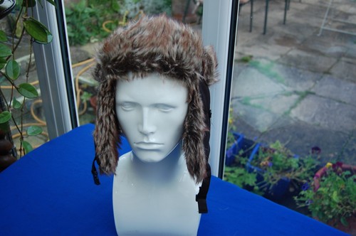 Black ushanka trapper hat with - hat,