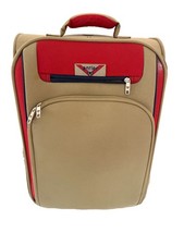 Antler Wheeled Suitcase Cabin Size Case Beige/Red Telescopic Handle Freepost