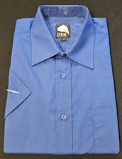 A BNWT Men's ORN  Short Sleeve Shirt Size 16 Royal Blue