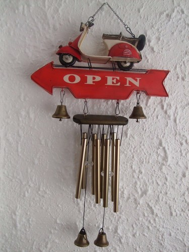 Scooter windchime red open - red, and