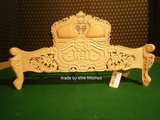 Ivory Cream 5' King Size French Baroque Louis style TOP QUALITY Rococo Bed