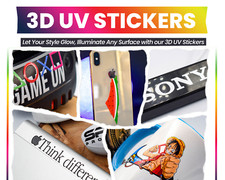 Acrylic 3D UV DTF Stickers Transfers Custom Name Wholesale Logo Text Gang Sheets