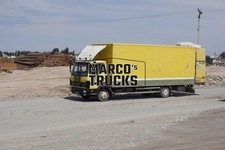 Truck Photo Mercedes-Benz 814 Box Truck Kyrgyzstan Yellow #w2xy