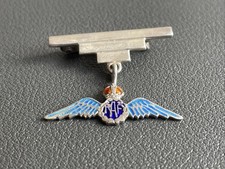 RAF Royal Air Force Silver Sweetheart Brooch Lapel Pin Badge Enamelled.